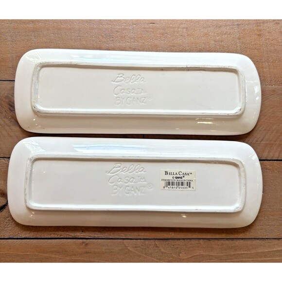 Bella Casa by Ganz Set of 2 Pickles Plates Used - Picture 8 of 12